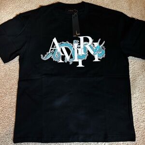 AMIRI Black & Blue Dragon T-shirt